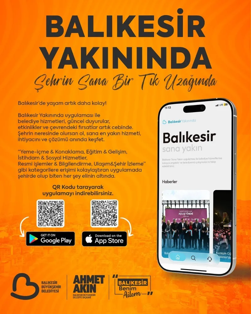“Balıkesir Yakınında” uygulamasıyla tüm hizmetler cebinizde